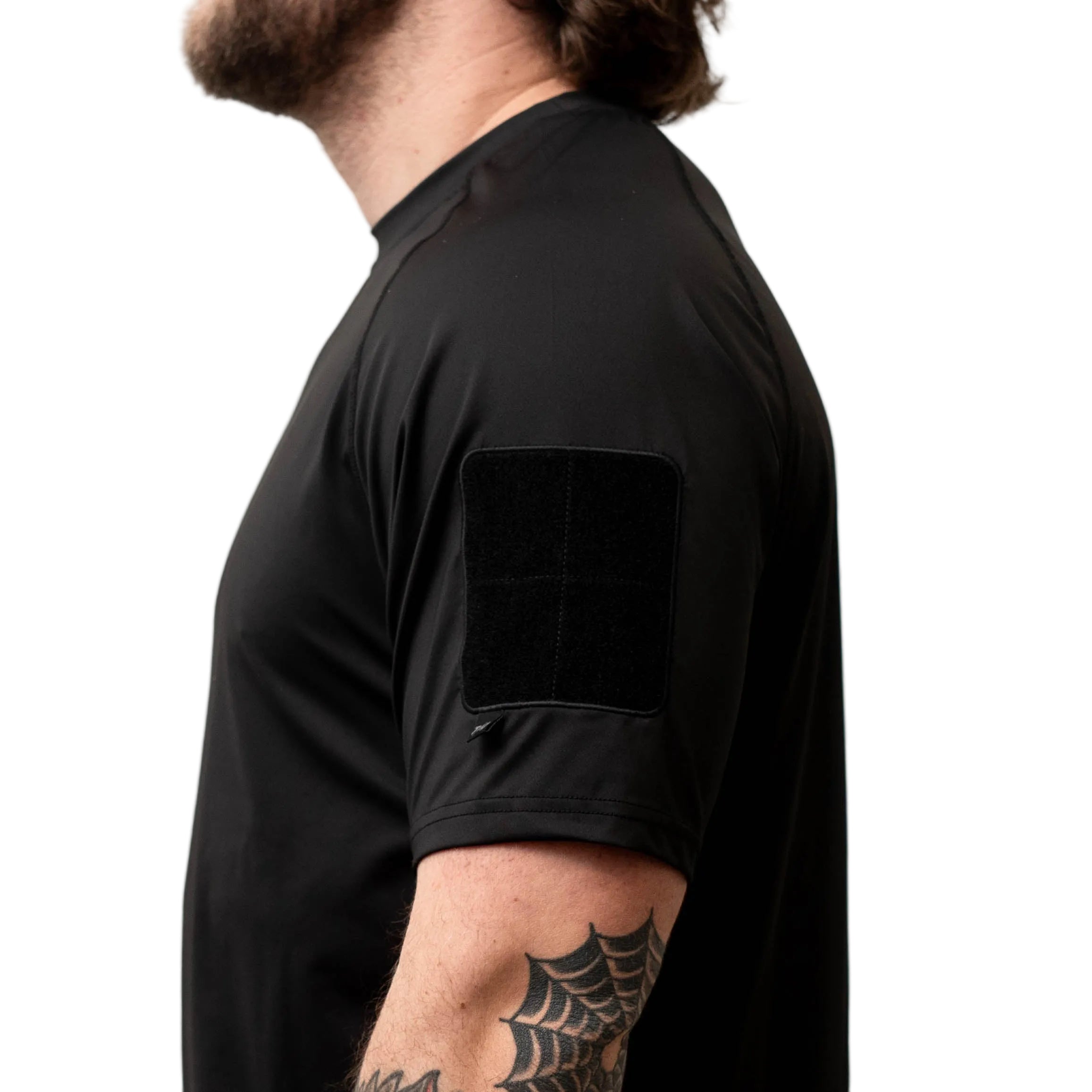 TD Short Sleeve Range Shirt Black raglan shoulder seam built for full range of motion under kit