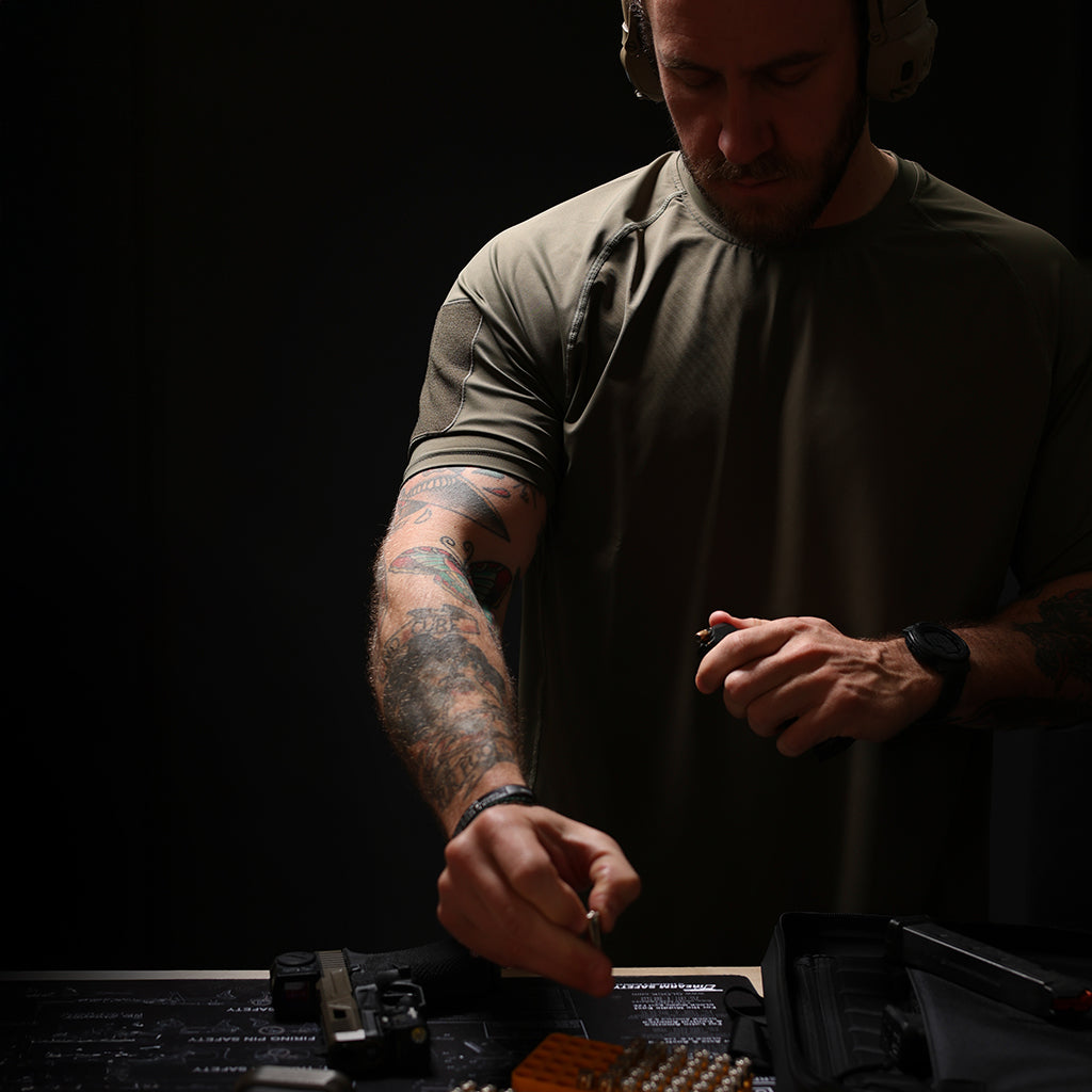 TD Short Sleeve Range Shirt Ranger Green tactical base layer. Lightweight tactical top worn for training and duty-wear.