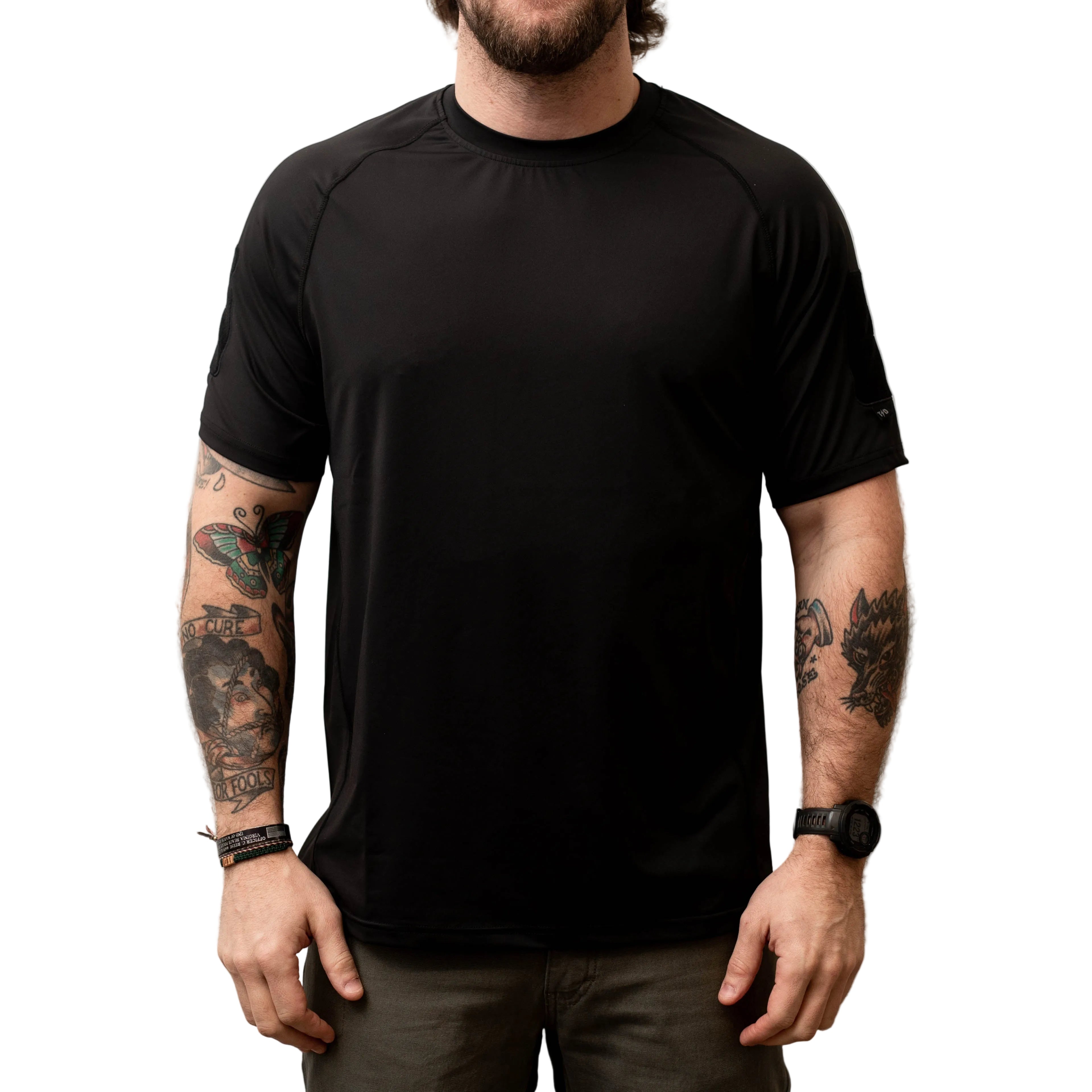 TD Short Sleeve Range Shirt Black tactical base layer for range day, concealed carry training, and duty use