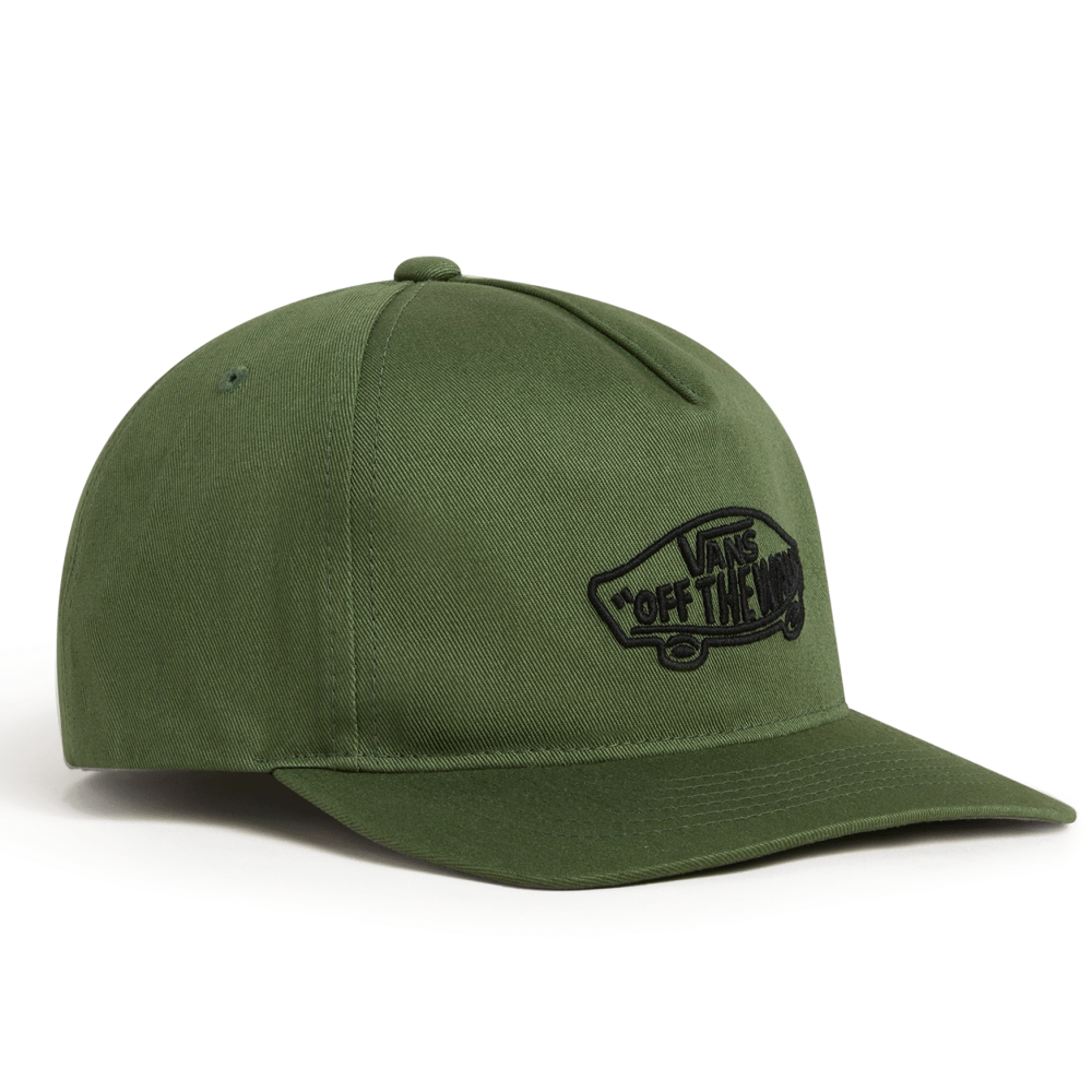 Vans Classic Snapback Hat side profile showing curved bill and structured fit | Classic 5 panel streetwear snapback cap with embroidered logo and adjustable snap closure — versatile daily hat for men