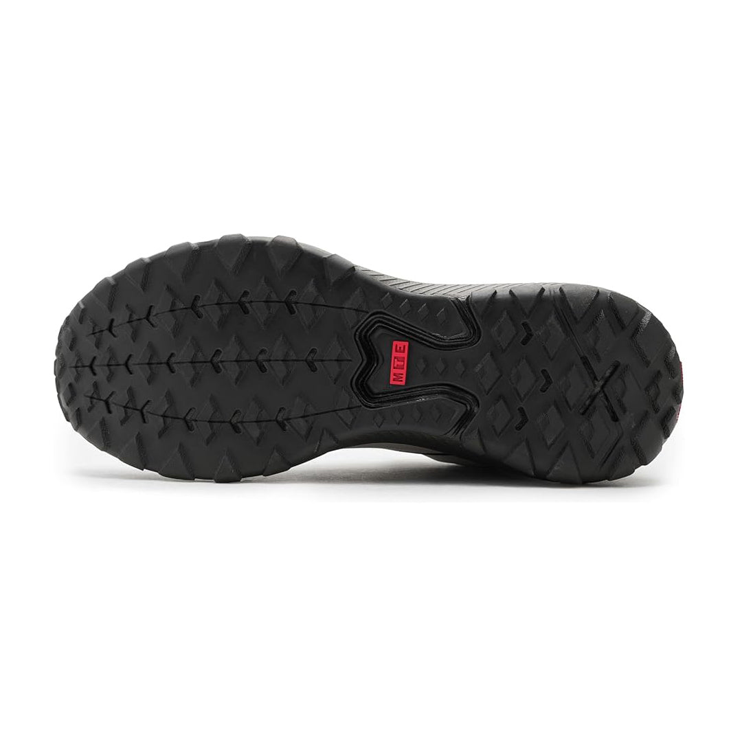 Bottom view of the Vans Crosspath Mid Shoe featuring a treaded rubber outsole designed for traction on pavement, dirt, and uneven terrain.