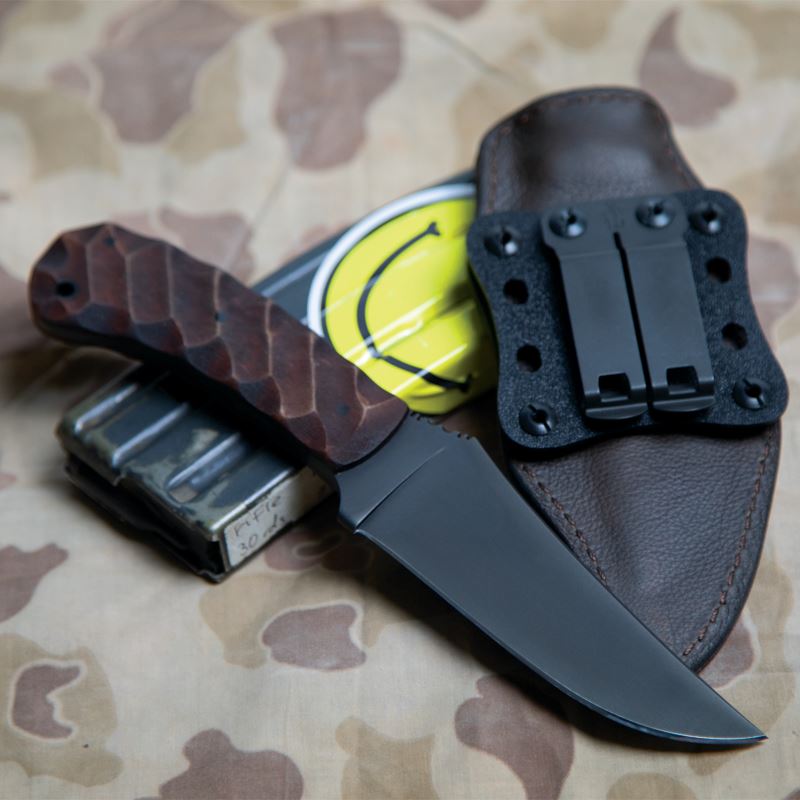 WK Belt Knife - Maple Scuplted Knife Winkler Knives