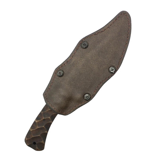 Winkler Highland Hunter maple handle secured in Boltaron lined leather sheath with Discreet Carry spring steel belt clip