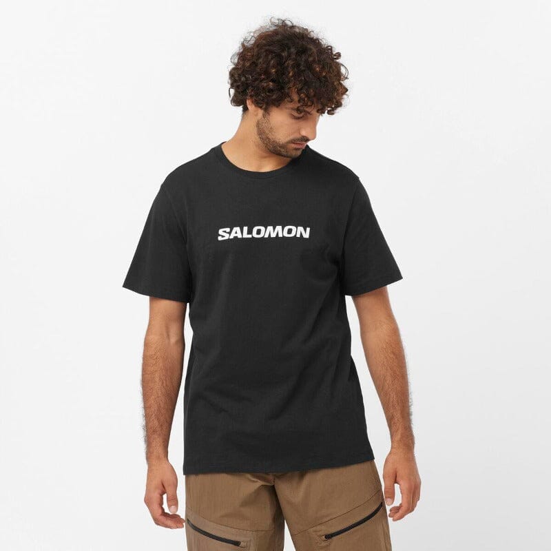 Salomon Logo Perf SS Tee Deep Black T-Shirt Salomon 