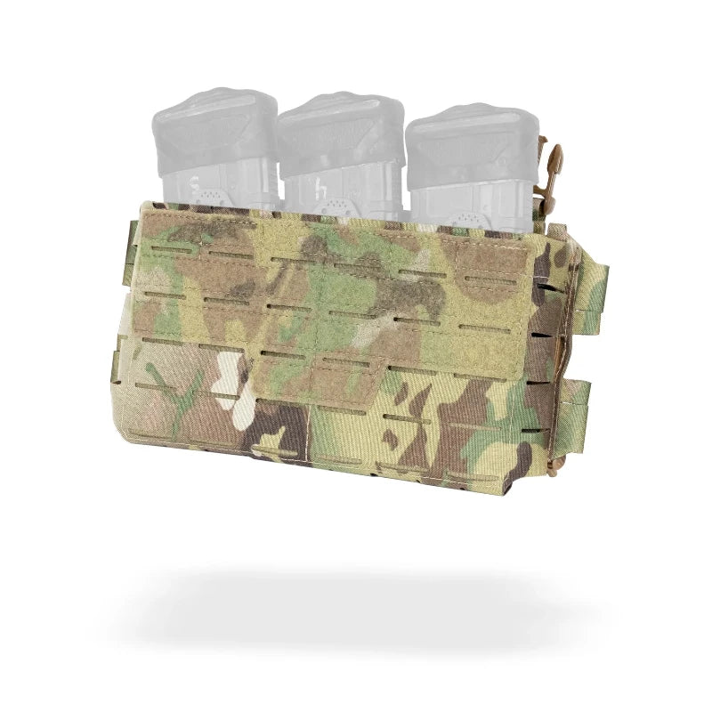 MULTICAM magazine pouch with greyed out magazines on a white background