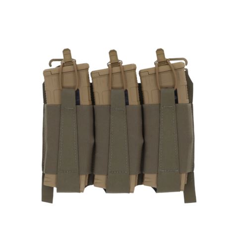Ferro Concepts TEAR Front Flap Ranger Green featuring elastic retention and removable bungee tabs for three 5.56 magazines