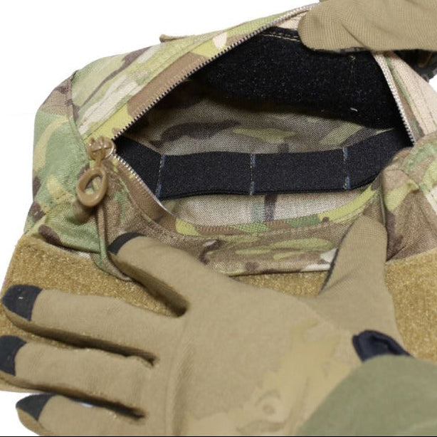 Ferro Concepts The Dangler opened to reveal internal elastic organization and loop Velcro lining for gear retention