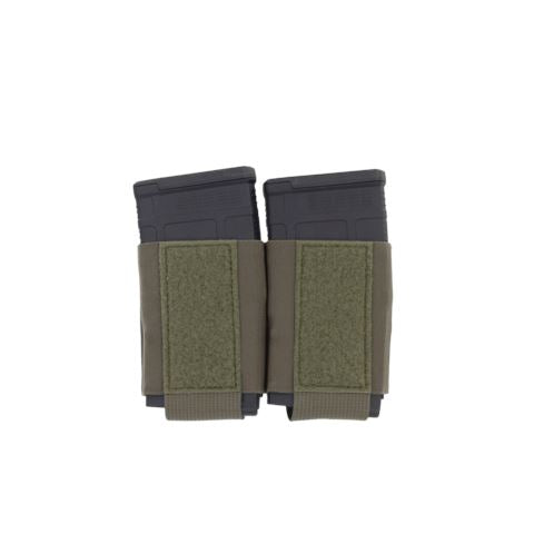 Ferro Concepts Turnover Double 762 Ranger Green elastic retention insert for carrying two 7.62 magazines in plate carrier kangaroo pouches