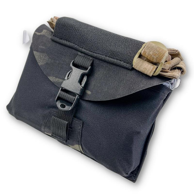 GBRS Group IFAS Individual First Aid System Pouch Multicam Black showing Tweave stretch pocket and low profile trauma kit carrier design