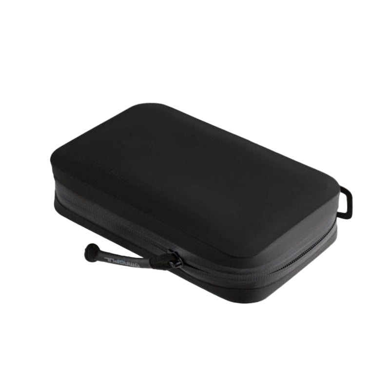 Magpul DAKA Utility Organizer in Black shown zipped closed, rugged semi rigid EDC admin pouch made from polymer infused DAKA textile with water resistant YKK AquaGuard zipper for range bag, vehicle kit, and travel organization made in the USA