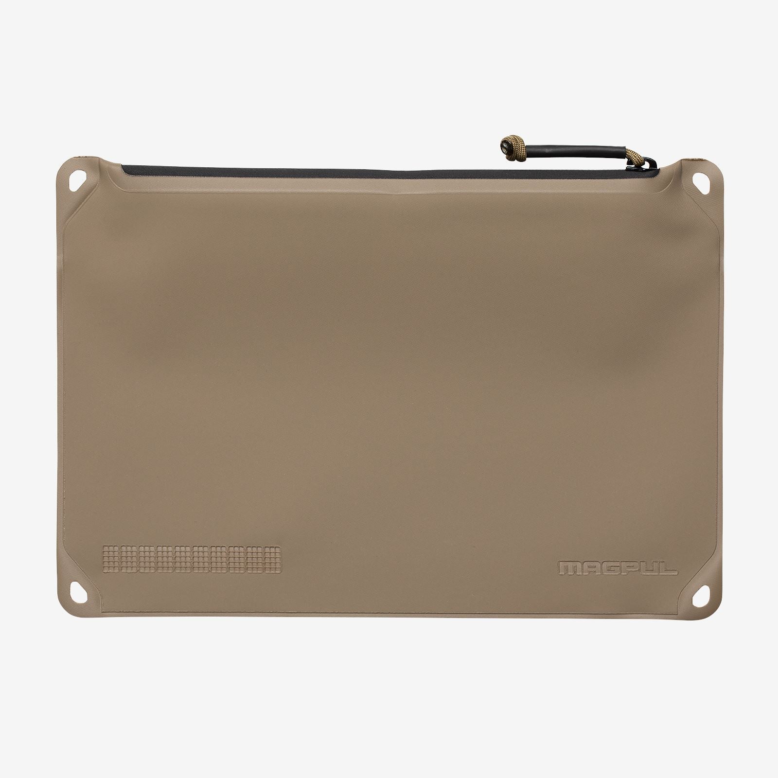Magpul DAKA Window Pouch Large Flat Dark Earth rear panel showing anti slip textured polymer fabric and RF welded seams