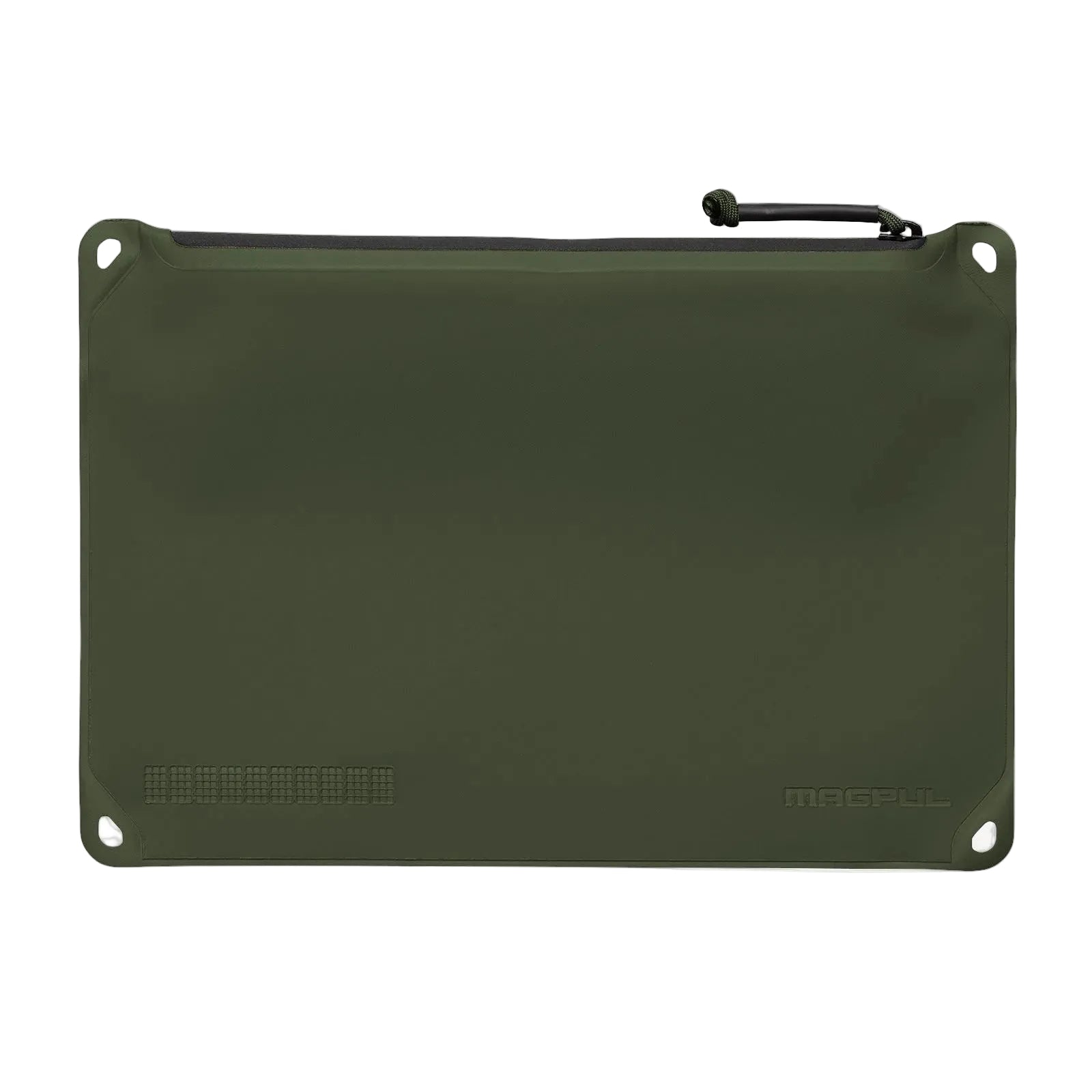 Magpul DAKA Window Pouch Large Green rear view showing anti slip textured polymer fabric and RF welded seams