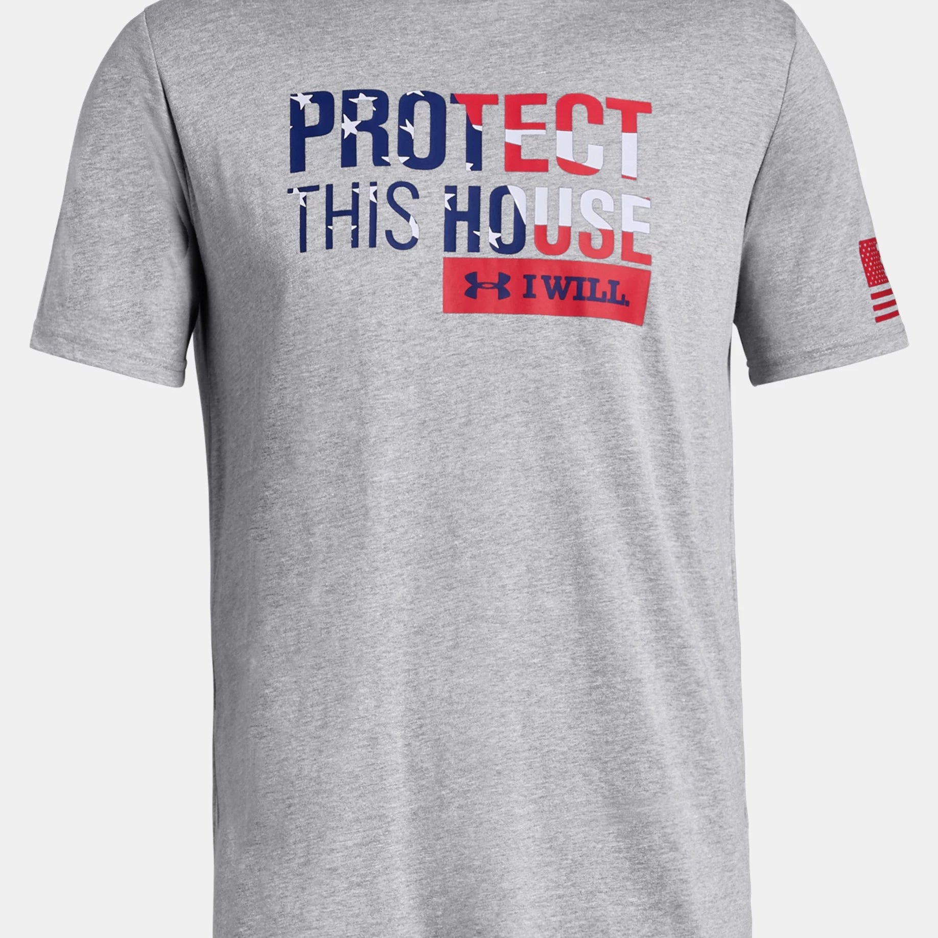 UA Freedom Protect This House Tee T-Shirt Under Armour Grey Small 