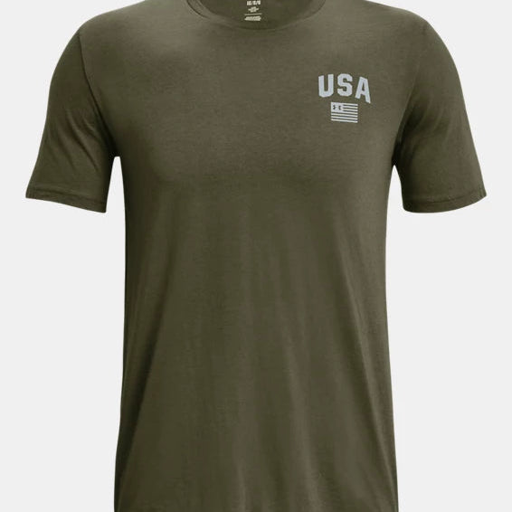 UA Freedom Eagle Tee T-Shirt Under Armour Marine OD Green 3X-Large 
