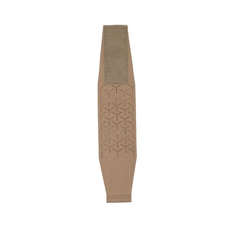 Spiritus Systems Pangolin Flap in Tan built to secure irregularly shaped gear inside Micro Fight chassis systems with low-profile retention. Coyote Brown.