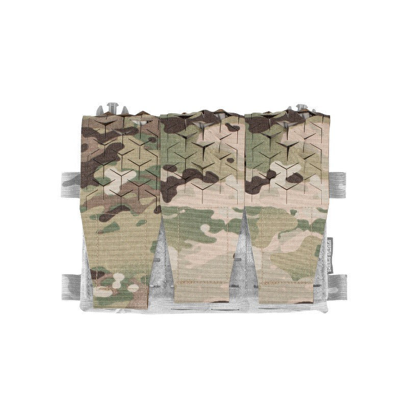 Spiritus Systems Pangolin Flap displayed with a Micro Fight chassis system, highlighting compatibility with MK3, MK4, and MK5 platforms.