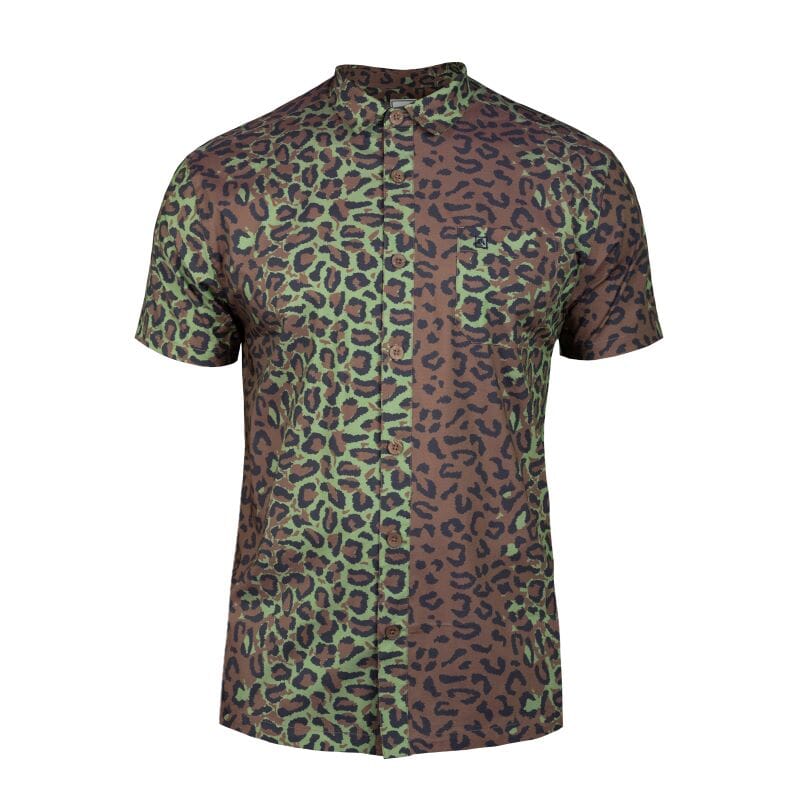 TD Aloha Button Up 2023 Button-Up Shirt TD Apparel Zaire Leopard Camo Small