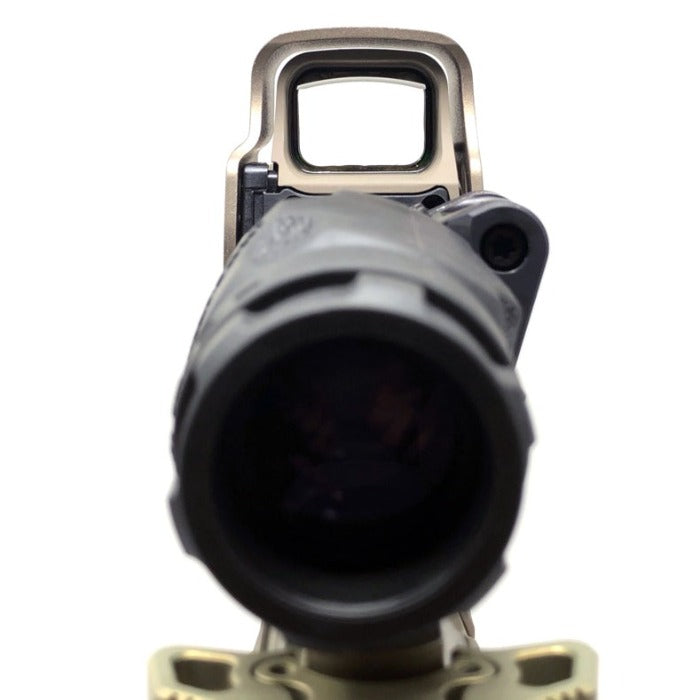 Unity FAST Aimpoint Magnifier Mount Black installed on tactical rifle with Aimpoint magnifier showing clean FTC inline configuration