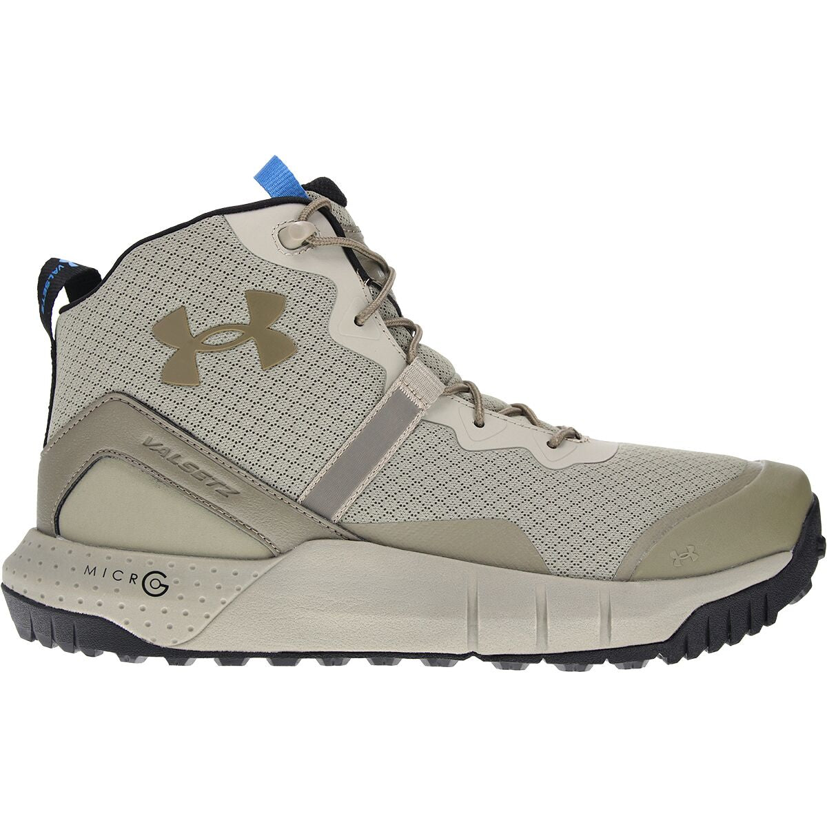 UA Men's Micro G Valsetz Mid Tactical Boots Tactical Boots Under Armour Khaki Grey 8 