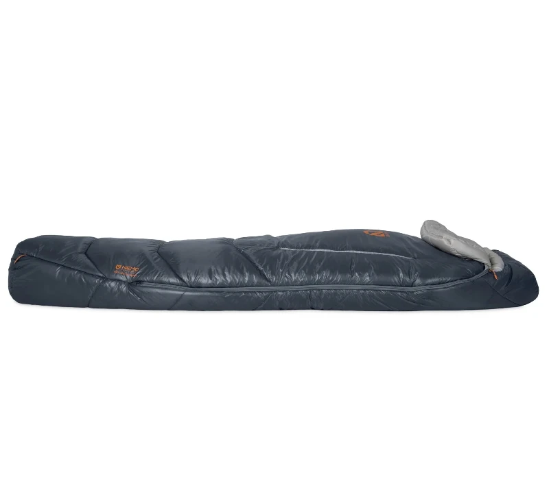 Blue sleeping bag on a white background