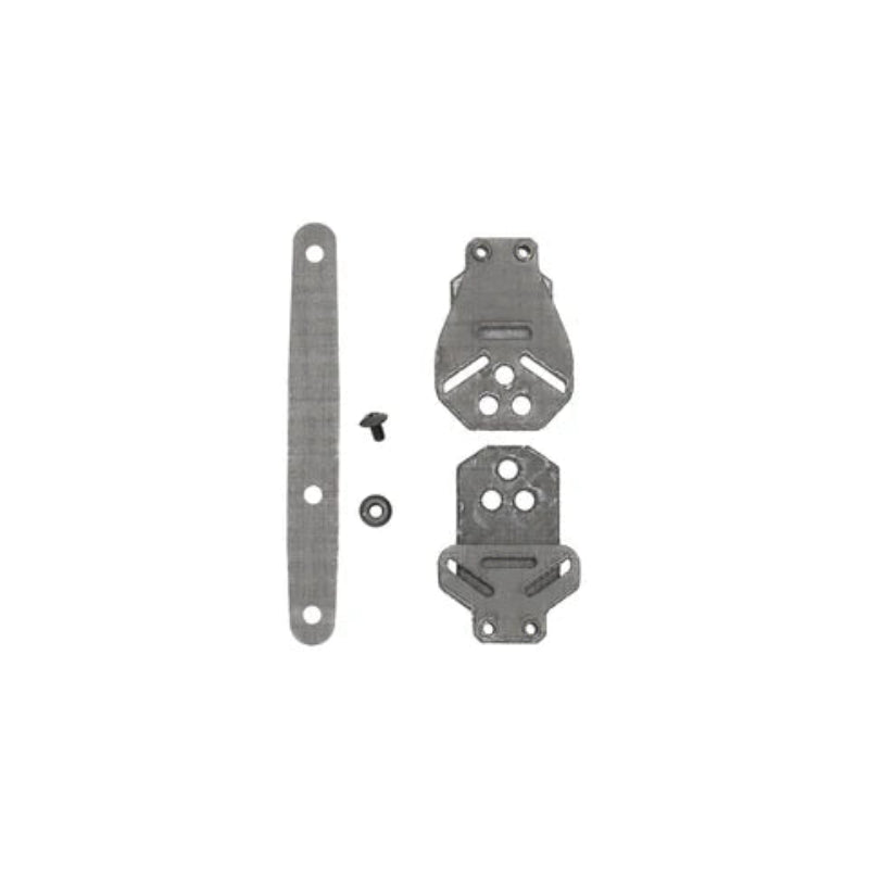 AXL Node Conversion hardware kit including mounting plates, adapter components, and installation hardware for Spiritus Systems pistol magazine pouches.