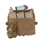 AXL Sandwich Bag low profile admin pouch mounted between plate carrier and placard using SwiftClip system