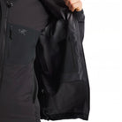 Internal zip security pocket on Arc'teryx PRO Alpha Jacket GEN 2.3 using recycled material construction
