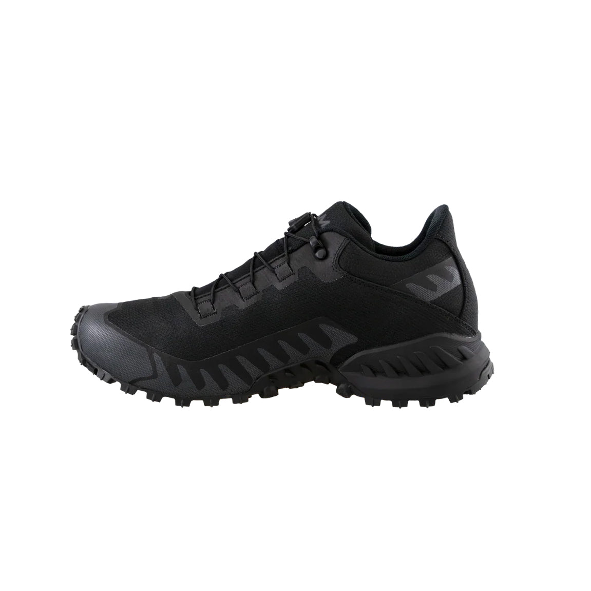 Altama Legacy Low Black left profile tactical gym shoe built for stability, durability, and slip resistant performance during range days and training