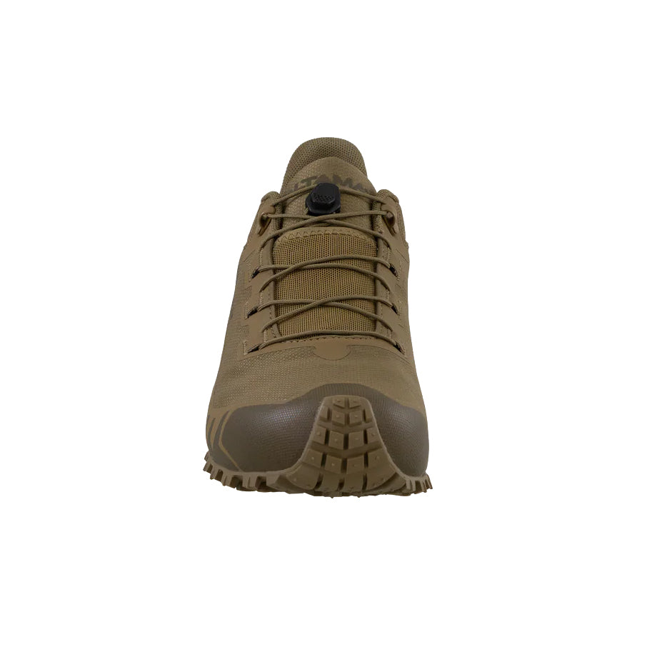 Altama Legacy Low Coyote front toe view displaying reinforced protection and slip resistant tread for tactical training