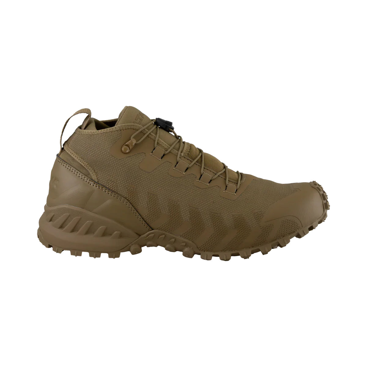 Altama Legacy Mid Coyote right profile tactical boot showing mid height ankle support and reinforced textile upper