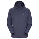 Arc'teryx Cormac Hoody in Black Sapphire featuring a lightweight, breathable fabric, laminated hood, long sleeves, and Arc'teryx bird logo on the chest.