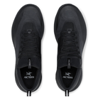 Black Arcteryx sneakers on a white background