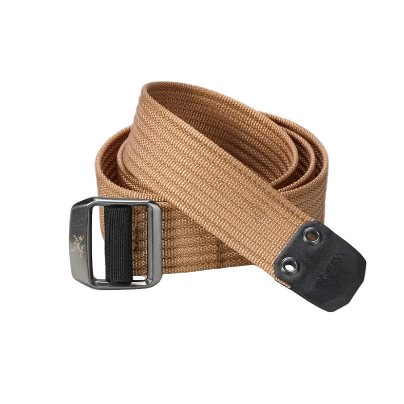 Arc'teryx Conveyor Belt 38 in canvas coyote brown featuring rugged 1.5 inch nylon webbing and self locking metal buckle for outdoor performance, hiking, and tactical everyday wear
