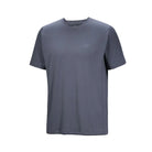 Arc'teryx Cormac Crew Neck Shirt in Dark Stratus grey with moisture wicking waffle knit fabric built for hot climate trekking, endurance training, and breathable active wear performance