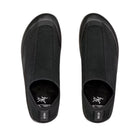 Top-down view of the Arc'teryx Kragg Shoe in Black showing the stretch-knit upper, engineered fit, and easy slip-on design.
