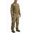 Arc’teryx LEAF Softshell Combat Pant in Multicam shown at alternate 3/4 angle with Assault Top | Cold-weather softshell combat pants with articulated knees, dump cargo pockets, and gusseted crotch for mission-ready mobility