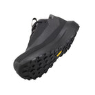 Angled view of the Arc'teryx Norvan LD 4 GTX in Black/Black highlighting the lightweight trail running design, GORE-TEX construction, and durable upper.