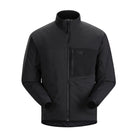 Arc'teryx PRO Atom LT Jacket Gen 2.1 in Black lightweight tactical insulated jacket with CLIMASHIELD insulation, Polartec Power Stretch side panels, and ripstop shell fabric, breathable military mid layer for field operations and cold weather layering
