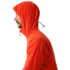 Image showing the Arc'teryx PRO Practitioner AR Hoody in Dynasty with the ScubaHood up, highlighting the helmet compatible design, weather resistant Fortius Air 50 fabric, and mission ready coverage for tactical and alpine environments across the United States.