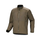 Product shot of the Arc'teryx PRO Practitioner AR Jacket in Ranger Green showing the Fortius Air 50 breathable shell, Octa Loft thermal insulation, and articulated mobility-focused design. Highlights the water-resistant, mission-ready mid layer evolved from the Arc'teryx LEAF program, built for active movement, temperature shifts, and professional field use.