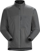 Front view of the Arc'teryx LEAF Atom LT Jacket Gen 2.1 in Wolf Grey, one of the best tactical jackets for the range, recon, and cold climate operations with low-profile insulation.