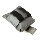 Close-up of the Blue Force Gear Belt Mounted Dump Pouch attachment system featuring VELCRO Brand ONE-WRAP and Helium Whisper construction.