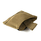 Coyote belt-mounted dump pouch unfolded for range days, EDC, or spent mag storage