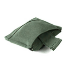 Ranger Green dump pouch mounted to belt, ideal for tactical use or lightweight carry setup