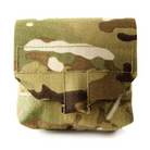 Multicam Blue Force Gear Boo Boo Pouch shown closed, ideal for storing small mission-critical essentials like batteries, med kits, or tools in a low-profile format