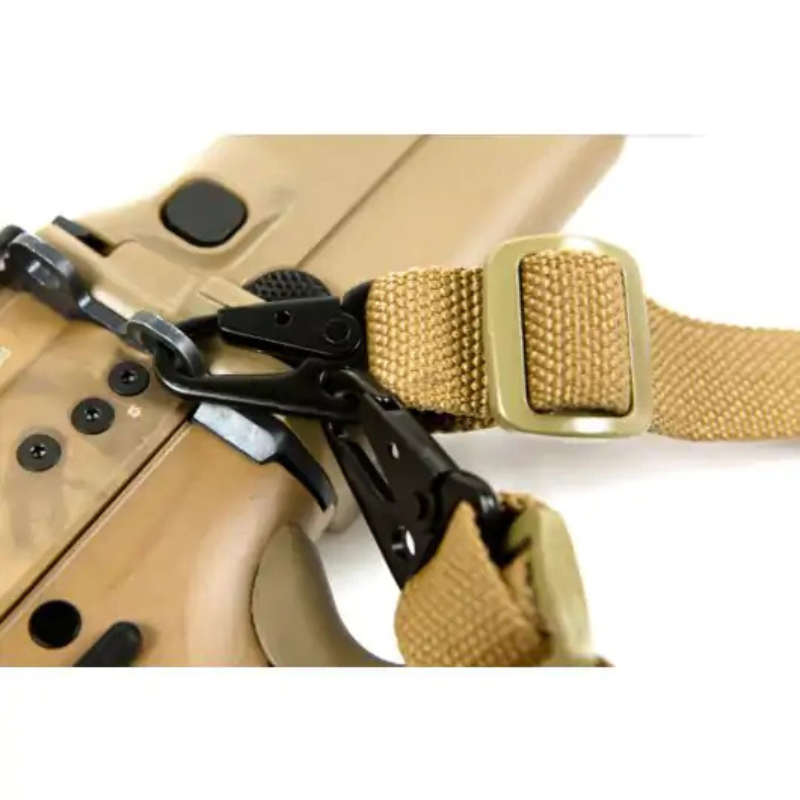 Blue Force Gear Sling Snap Hook attached to 1" sling loop | Fast on/off sling connection for padded or unpadded Vickers slings and combat rifle setups