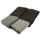 Blue Force Gear Ten-Speed® Double M4 Mag Pouch in Black | Lightweight MOLLE pouch holds two M4 magazines or gear with Ten-Speed elastic retention and ULTRAcomp™ backing