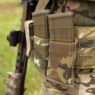 Blue Force Gear Ten-Speed® Double M4 Mag Pouch in Multicam shown in use on full kit | Low-profile MOLLE pouch with dual M4 mag retention for mission-ready loadouts