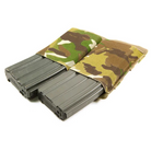 Blue Force Gear Ten-Speed® Double M4 Mag Pouch in Multicam | Ultralight MOLLE rifle mag pouch holds two M4 magazines with Ten-Speed elastic and Helium Whisper® backing
