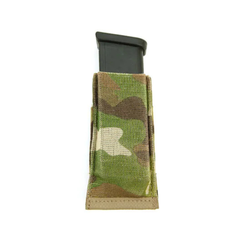 Blue Force Gear Ten-Speed® Single Pistol Mag Pouch Multicam | Minimalist tactical MOLLE pistol mag pouch with Ten-Speed elastic and ULTRAcomp backing